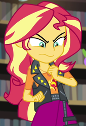 Size: 678x998 | Tagged: safe, screencap, sunset shimmer, equestria girls, equestria girls specials, g4, my little pony equestria girls: better together, my little pony equestria girls: forgotten friendship, cropped, female, geode of empathy, magical geodes, solo