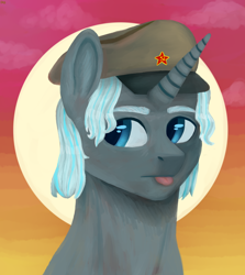 Size: 1450x1624 | Tagged: safe, artist:ske, oc, oc only, pony, unicorn, solo, tongue out