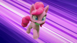 Size: 640x360 | Tagged: safe, screencap, pinkie pie, earth pony, pony, g4.5, my little pony: stop motion short, pinkie pie vs the flowers, animated, animation error, female, gif, mare, running, solo, stop motion, trotting
