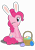 Size: 4134x5906 | Tagged: safe, artist:ace play, pinkie pie, earth pony, pony, g4, :p, absurd resolution, basket, bunny ears, cute, diapinkes, easter, easter egg, female, holiday, looking at you, mare, mlem, one eye closed, silly, simple background, sitting, solo, tongue out, transparent background, vector, wink, winking at you