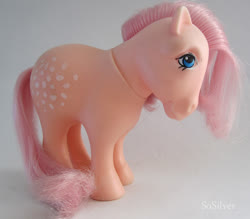 Size: 662x580 | Tagged: safe, photographer:sosilver, cotton candy (g1), earth pony, pony, g1, female, irl, italy, mare, photo, solo, toy, variant