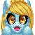 Size: 50x50 | Tagged: safe, artist:trilled-llama, pony, :o, animated, blinking, cheek squish, eyelashes, female, gif, mare, open mouth, pixel art, solo, squishy cheeks, starry eyes, wingding eyes