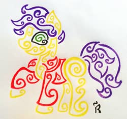 Size: 3129x2930 | Tagged: safe, artist:dawn-designs-art, oc, oc only, oc:brsajo, earth pony, pony, abstract, abstract art, clothes, high res, jacket, male, modern art, pencil drawing, ponysona, solo, stallion, traditional art
