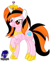 Size: 3840x4154 | Tagged: safe, artist:damlanil, princess cadance, oc, oc only, oc:bright tear, pony, unicorn, g4, bedroom eyes, bondage, bondage mask, boots, catsuit, clothes, collar, commission, corset, cosplay, costume, crown, female, gag, gimp suit, high heels, horn, jewelry, latex, latex boots, latex suit, looking at you, mare, muzzle gag, raised hoof, regalia, rubber, rubber suit, shiny, shoes, show accurate, simple background, socks, solo, story, story included, thigh highs, transparent background