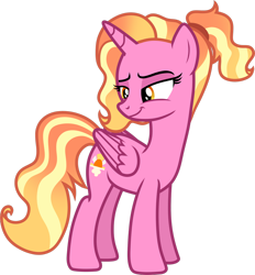 Size: 1280x1379 | Tagged: safe, artist:helenosprime, luster dawn, alicorn, pony, g4, alicornified, female, lustercorn, mare, race swap, simple background, solo, transparent background