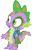 Size: 3000x4684 | Tagged: safe, artist:cloudy glow, spike, dragon, g4, the cutie re-mark, :o, alternate timeline, backpack, chrysalis resistance timeline, male, messy, mud, open mouth, simple background, solo, transparent background, vector