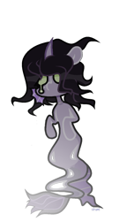 Size: 800x1320 | Tagged: safe, artist:v1rimi, ghost, half-siren, hybrid, pony, undead, base used, commission, curved horn, disguise, disguised siren, horn, jewelry, kellin quinn, male, necklace, ponified, simple background, sleeping with sirens, solo, transparent background, ych result