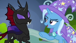 Size: 1280x720 | Tagged: safe, screencap, pharynx, trixie, g4, my little pony: friendship is magic, to change a changeling