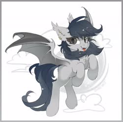 Size: 3266x3230 | Tagged: safe, artist:share dast, oc, oc only, bat pony, pony, bat pony oc, bat wings, high res, solo, wings