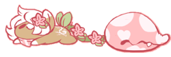 Size: 512x170 | Tagged: safe, artist:skulifuck, oc, oc only, oc:bloom, oc:blossom, monster pony, original species, piranha plant pony, plant pony, augmented tail, fangs, flower, flower in hair, hair over one eye, plant, simple background, transparent background