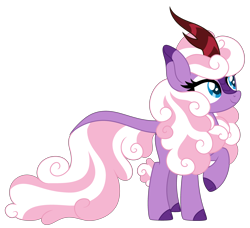 Size: 3696x3368 | Tagged: safe, artist:calibykitty, oc, oc only, oc:cloudy canopy, kirin, base used, female, high res, kirin oc, long mane, long tail, simple background, solo, transparent background