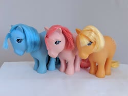 Size: 4032x3024 | Tagged: safe, cotton candy (g1), g1, comparison, furga, irl, italy, photo, toy, variant