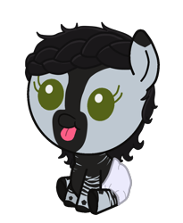 Size: 900x1100 | Tagged: safe, artist:inkwelt, oc, oc only, oc:gemspark, hybrid, pony, :p, baby, baby pony, foal, simple background, solo, tongue out, transparent background