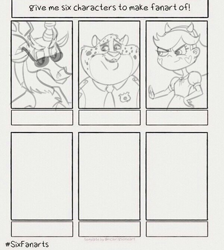 Size: 600x671 | Tagged: safe, artist:wutthejeff, discord, draconequus, human, g4, bust, clothes, crossover, female, lineart, male, necktie, police, six fanarts, sketch, star vs the forces of evil, sunglasses, wip, zootopia