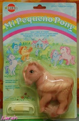 Size: 522x800 | Tagged: safe, blossom, blue belle, butterscotch (g1), cotton candy (g1), minty (g1), snuzzle, g1, irl, original six, photo, rosado, spain, spanish, toy, variant