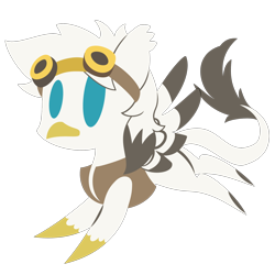 Size: 2100x2100 | Tagged: safe, artist:showtimeandcoal, oc, oc only, oc:erika stahlflügel, griffon, burb, catburb, chibi, clothes, commission, cute, goggles, high res, icon, simple background, solo, steampunk, transparent background, vest, ych result