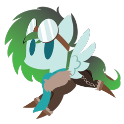 Size: 2100x2100 | Tagged: safe, artist:showtimeandcoal, oc, oc only, oc:gryph xander, pegasus, pony, boots, chibi, clothes, coat, commission, cute, goggles, high res, icon, jacket, pants, scarf, shoes, simple background, solo, transparent background, ych result