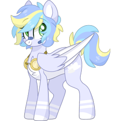 Size: 2048x2048 | Tagged: safe, artist:cinnamontee, oc, oc only, pegasus, pony, bandaid, bandaid on nose, female, goggles, high res, mare, simple background, solo, transparent background