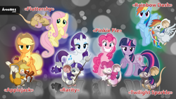 Size: 1024x576 | Tagged: safe, applejack, fluttershy, pinkie pie, rainbow dash, rarity, twilight sparkle, earth pony, mouse, pegasus, pony, unicorn, g4, apple, applemouse, arrow, blushing, bow (weapon), bow and arrow, clapping, cupid, duality, eyes closed, fluttermouse, food, hidden eyes, mane six, marshmallow, mousified, pinkie mouse, present, rainbow mouse, rarimouse, rarity is a marshmallow, sitting, species swap, transformice, twimouse, unicorn twilight, weapon