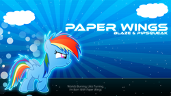 Size: 3840x2160 | Tagged: safe, artist:game-beatx14, artist:kysss90, edit, rainbow dash, pegasus, pony, g4, female, filly, filly rainbow dash, high res, solo, song reference, wallpaper, wallpaper edit, younger