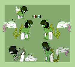 Size: 1700x1500 | Tagged: safe, artist:skulifuck, oc, oc only, monster pony, original species, piranha plant pony, plant pony, pony, augmented tail, bandage, blood, plant, reference sheet, tongue out