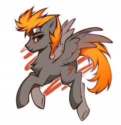 Size: 1987x2048 | Tagged: safe, artist:share dast, oc, oc only, oc:aj, pegasus, pony, goggles, male, slender, solo, stallion, thin, wings