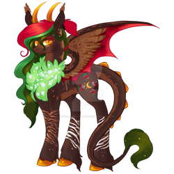 Size: 1920x1920 | Tagged: safe, artist:nightingalewolfie, oc, oc only, oc:coco berry, pony, bat wings, deviantart watermark, female, horns, mare, obtrusive watermark, simple background, solo, transparent background, watermark, wings