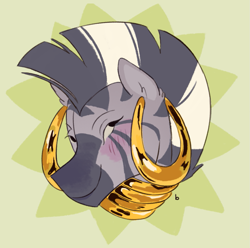 Size: 1211x1201 | Tagged: safe, artist:cushioncoin, zecora, pony, zebra, g4, blushing, bust, cute, ear piercing, earring, female, jewelry, lidded eyes, mare, neck rings, piercing, portrait, simple background, smiling, solo, zecorable
