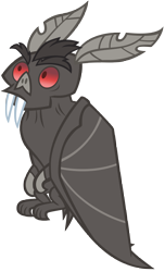 Size: 4815x7900 | Tagged: safe, artist:andoanimalia, bat, fruit bat, vampire fruit bat, bats!, g4, absurd resolution, animal, fangs, looking up, simple background, solo, transparent background, vector, wings