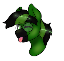Size: 1600x1550 | Tagged: safe, artist:cinnerroll, oc, oc only, earth pony, pony, glasses, simple background, solo, tongue out, transparent background