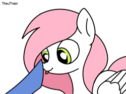 Size: 2048x1536 | Tagged: safe, artist:thejtrain, oc, oc only, oc:bizarre song, oc:sugar morning, pegasus, pony, :p, boop, simple background, tongue out, white background