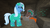 Size: 1366x768 | Tagged: safe, artist:raulixevergreen, trixie, pony, unicorn, g4, armor, diamond armor, eyes closed, female, happy, magic, mare, minecraft, solo, telekinesis, video game