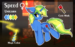 Size: 1920x1200 | Tagged: safe, artist:lunar froxy, oc, oc only, oc:speed, pony, unicorn, cheek fluff, chest fluff, ear fluff, female, fluffy, leg fluff, looking at you, minecraft, reference sheet, solo