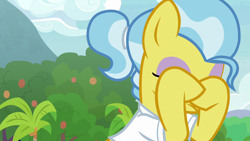 Size: 1920x1080 | Tagged: safe, screencap, doctor fauna, pony, g4, she talks to angel, clothes, eyes closed, female, mare, rubbing eyes, shirt, solo