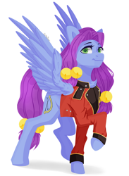 Size: 2348x3200 | Tagged: safe, artist:chibadeer, oc, oc only, pegasus, pony, clothes, female, high res, mare, simple background, solo, white background