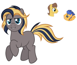 Size: 1024x858 | Tagged: safe, artist:sapphiretwinkle, caramel, flash sentry, oc, earth pony, pony, g4, magical gay spawn, male, offspring, parent:caramel, parent:flash sentry, simple background, stallion, transparent background