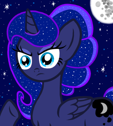 Size: 1350x1500 | Tagged: safe, artist:php185, princess luna, alicorn, pony, g4, female, moon, night, past, sad, sadness, solo, stars, young, younger