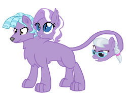 Size: 1140x930 | Tagged: safe, artist:flipfounder77, cozy glow, diamond tiara, silver spoon, chimera, g4, chimerafied, fusion, species swap, wat, we have become one, what has science done