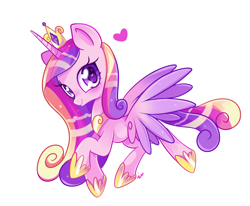 Size: 1000x824 | Tagged: safe, artist:ipun, princess cadance, alicorn, pony, g4, blushing, cute, cutedance, female, heart, heart eyes, looking at you, mare, outline, simple background, solo, transparent background, white outline, wingding eyes
