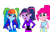 Size: 1024x651 | Tagged: safe, artist:snowlife114, pinkie pie, rainbow dash, twilight sparkle, equestria girls, g4, my little pony equestria girls: rainbow rocks, alternate universe, simple background, transparent background