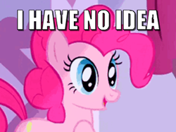Size: 384x287 | Tagged: safe, edit, edited screencap, screencap, pinkie pie, earth pony, pony, g4, suited for success, caption, cropped, female, image macro, meme, reaction image, solo, text
