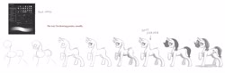 Size: 3937x1291 | Tagged: safe, artist:alcor, applejack, earth pony, pony, g4, drawing, guide, how to draw, sideview, sketch, tutorial