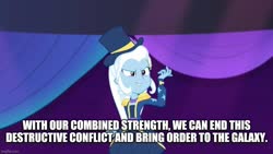 Size: 889x500 | Tagged: safe, edit, edited screencap, screencap, trixie, equestria girls, g4, my little pony equestria girls: spring breakdown, caption, image macro, meme, reference, star wars, star wars: the empire strikes back, text