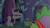 Size: 1920x1080 | Tagged: safe, screencap, rarity, spike, dragon, pony, unicorn, dragon dropped, g4, my little pony: friendship is magic, dark, female, gem, mare, narrowed eyes, quill, spike's room, squint, twilight's castle, winged spike, wings