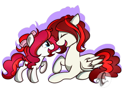 Size: 4000x2953 | Tagged: safe, artist:applerougi, oc, oc only, pegasus, pony, female, filly, high res, male, simple background, stallion, transparent background