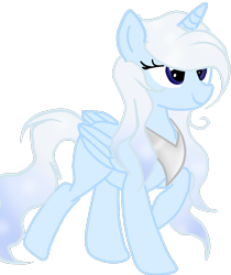 Size: 820x975 | Tagged: safe, alternate version, artist:applerougi, oc, oc only, oc:princess silverlay, alicorn, pony, alicorn oc, female, horn, mare, simple background, solo, transparent background, wings