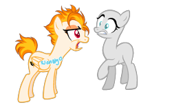 Size: 1174x720 | Tagged: safe, artist:skulifuck, oc, oc only, oc:siren song, earth pony, pegasus, pony, base used, earth pony oc, female, mare, not spitfire, open mouth, pegasus oc, raised hoof, scared, simple background, transparent background, wings