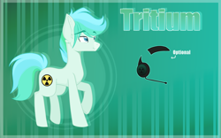 Size: 3132x1960 | Tagged: safe, artist:mintyinks, oc, oc only, oc:tritium, earth pony, pony, male, solo, stallion