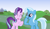 Size: 1920x1132 | Tagged: safe, edit, editor:luckydog416, starlight glimmer, trixie, pony, unicorn, g4, chatting, deviantart watermark, duo, eyes closed, female, giggling, mare, obtrusive watermark, open mouth, talking, watermark