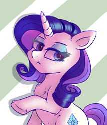 Size: 3000x3500 | Tagged: safe, artist:tuxisthename, rarity, pony, unicorn, g4, abstract background, chest fluff, cute, female, high res, leg fluff, mare, raised hoof, raribetes, solo